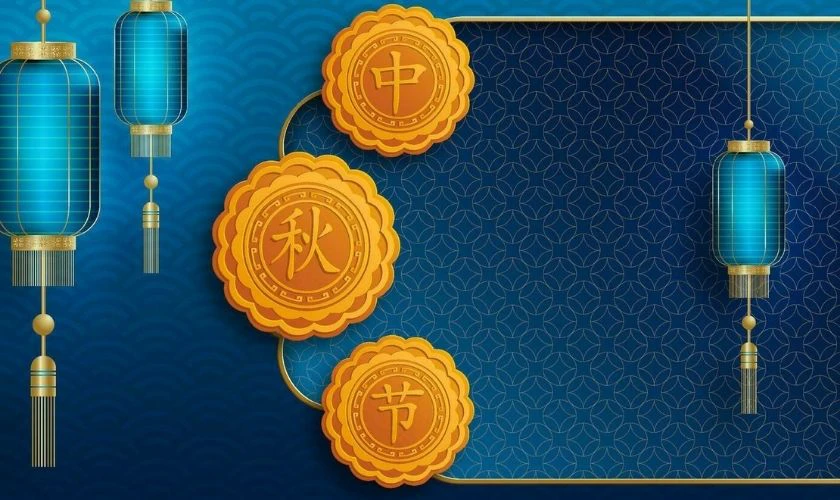 Tạo background với bánh Trung Thu