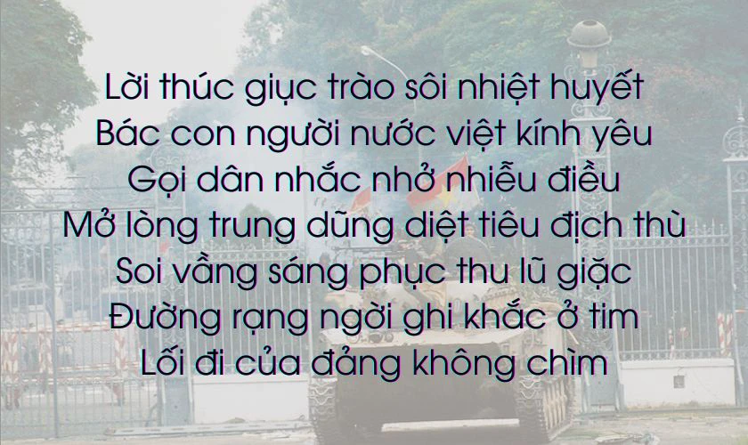 Bài thơ ngắn về ngày 30/4 đầy tự hào