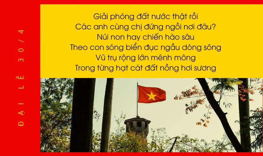 Thơ mừng ngày chiến thắng 30/4 xúc động nhất