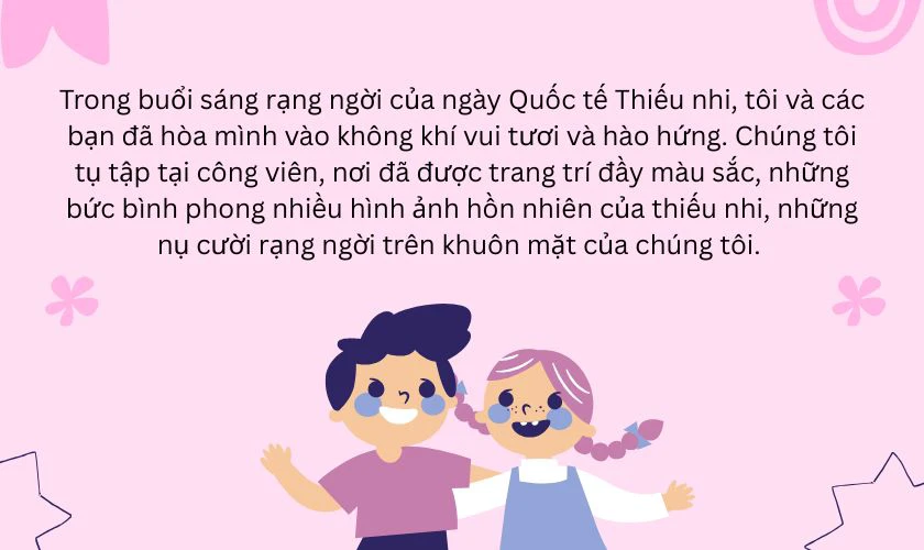 Bài viết về ngày 1/6 của học sinh tiểu học