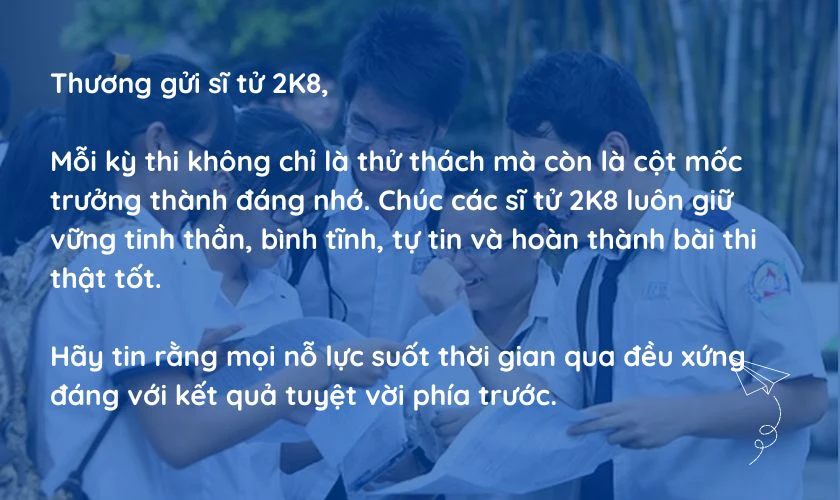 Bài viết về tiếp sức mùa thi ngắn gọn