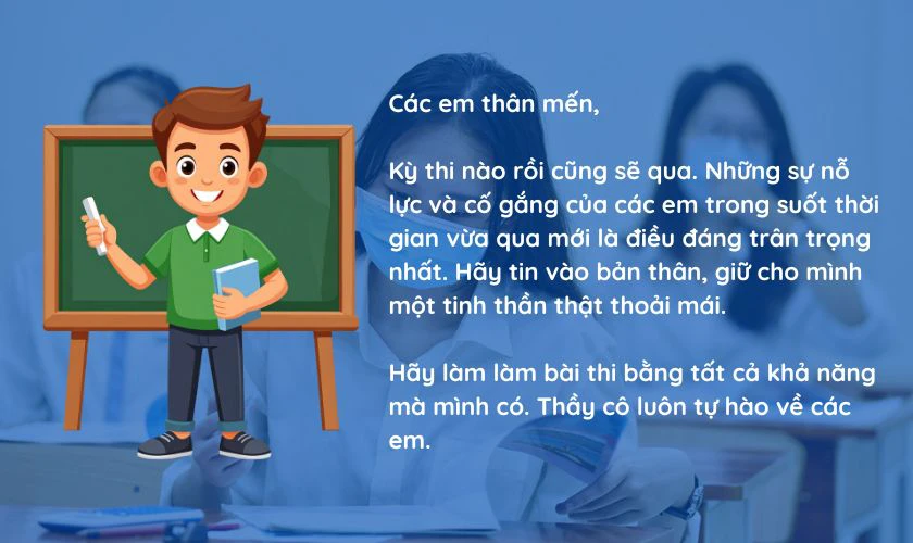 Bài viết về tiếp sức mùa thi của giáo viên gửi học sinh