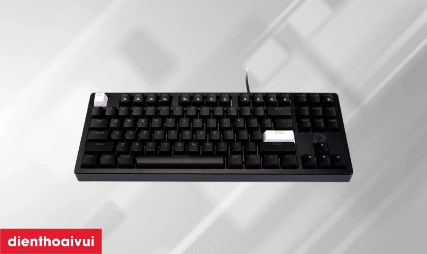 B&agrave;n ph&iacute;m cơ c&oacute; d&acirc;y Dareu EK87 V2 Multi LED được thiết kế theo phong c&aacute;ch tối giản