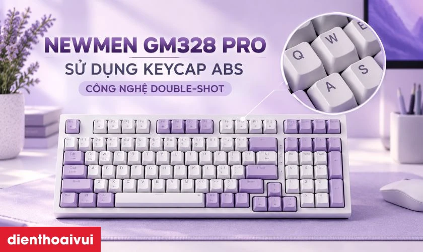 Keycap ABS Double-Shot tăng độ bền cho ký tự trên phím