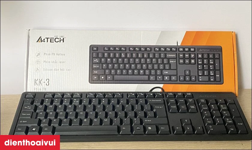 A4TECH KK03 - Mẫu bàn phím có dây giá tốt cho dân văn phòng