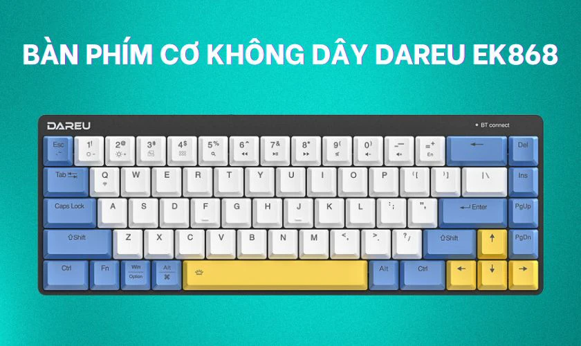 B&agrave;n ph&iacute;m cơ kh&ocirc;ng d&acirc;y Dareu EK868
