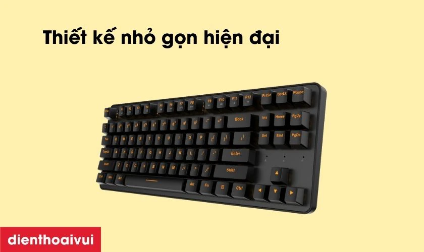 Bàn phím cơ không dây Dareu EK807G TKL có thiết kế nhỏ gọn với bố cục Tenkeyless