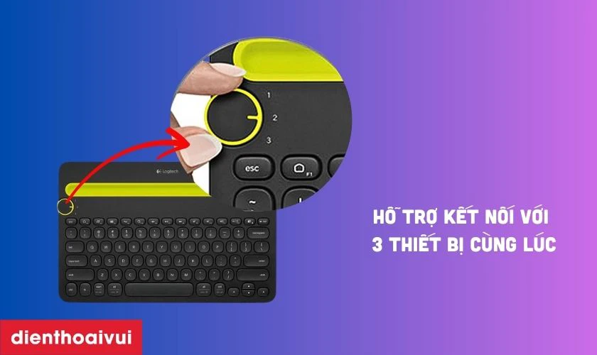 Hỗ trợ kết nối với 3 thiết bị cùng lúc