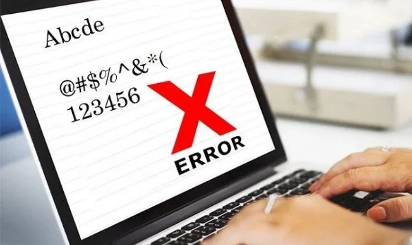 Lỗi k&yacute; tự lạ xuất hiện khi bấm ph&iacute;m