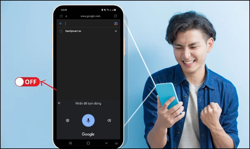 Tắt nhập chữ bằng giọng n&oacute;i
