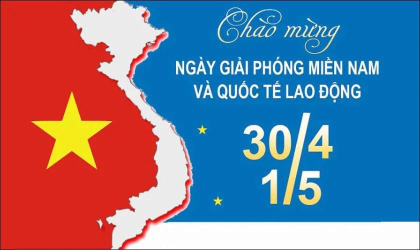 Băng rôn chào mừng 30/4 và 1/5 năm 2025 miễn phí đẹp nhất, tự hào