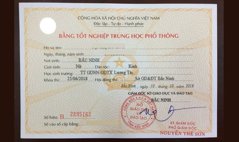 So sánh bằng tốt nghiệp THPT và GDTX