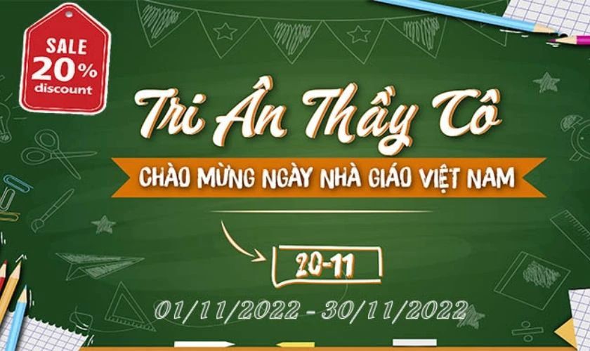 Banner khuyến mãi 20/11