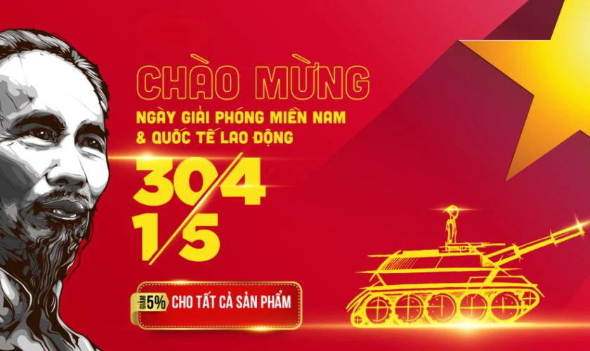 Banner 30/4 ấn tượng nhất 2025