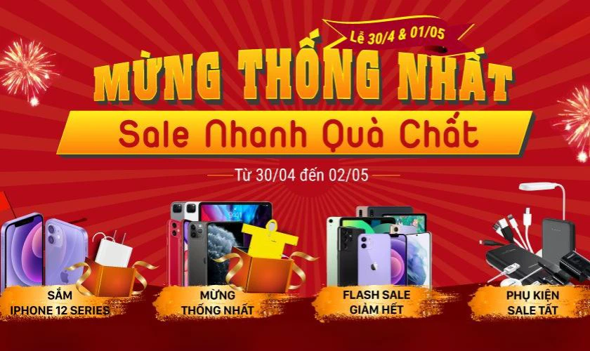 Băng rôn khuyến mãi lễ Giải phóng mới lạ, hot trend mới