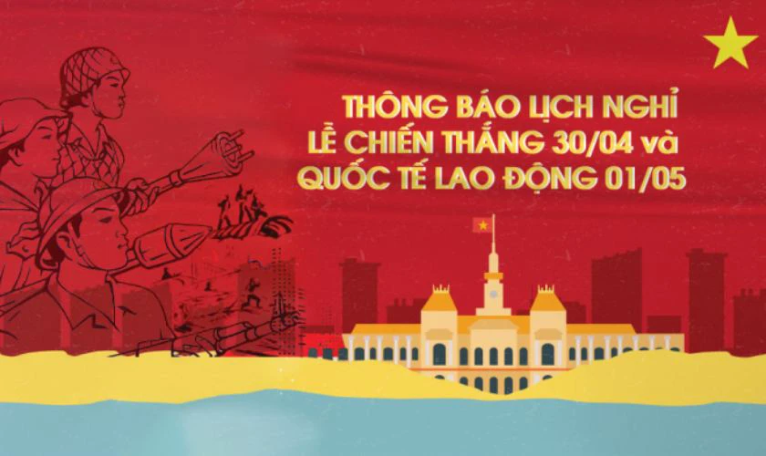 Banner thông báo nghỉ lễ 30/4 1/5 đẹp, tự hào nhất
