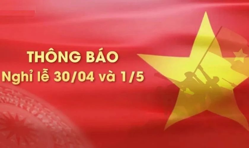 Banner thông báo nghỉ lễ 30/4 1/5 đẹp, độc đáo nhất 2025