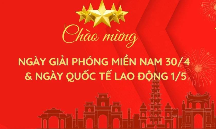 Banner thông báo nghỉ lễ 30/4 1/5 đẹp, độc đáo nhất