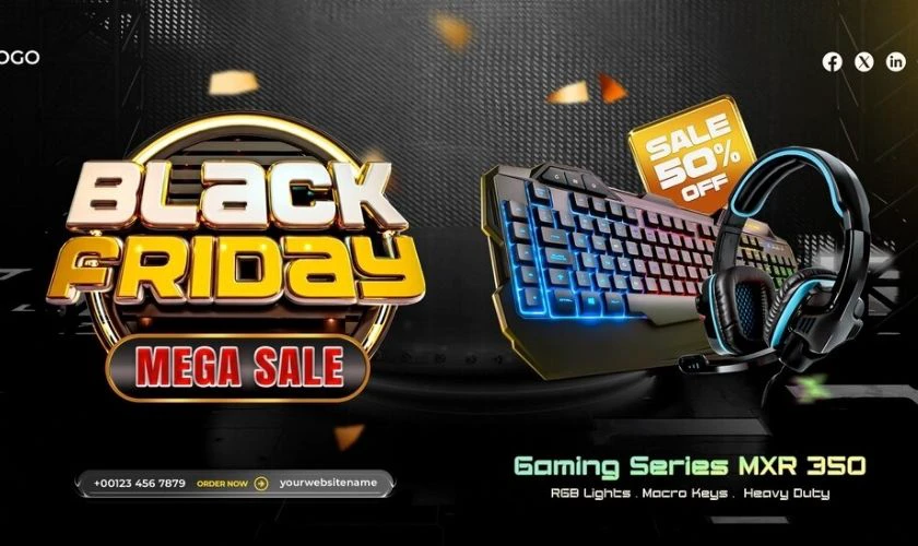 Banner Black Friday c&ocirc;ng nghệ