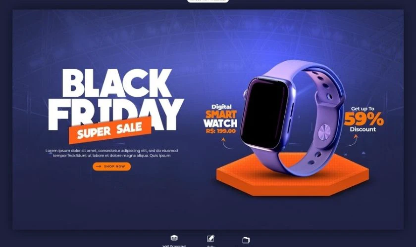 Gợi &yacute; ảnh banner Black Friday đẹp