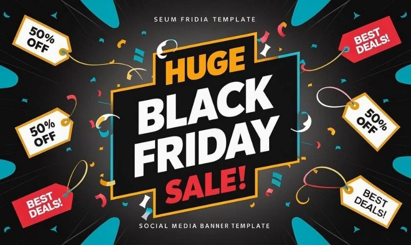 Thiết kế ảnh sale Black Friday ấn tượng, đẹp