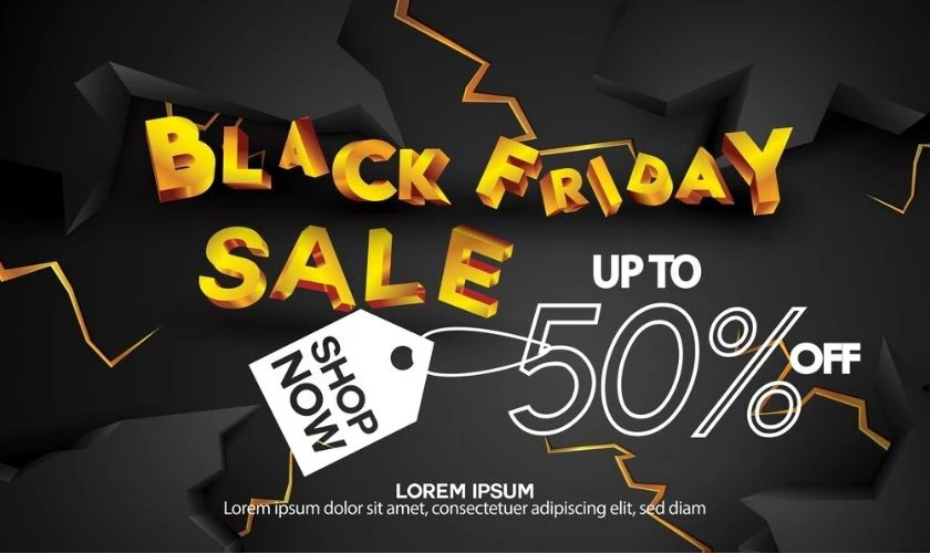 Thiết kế ảnh sale Black Friday đơn giản nhưng đẹp