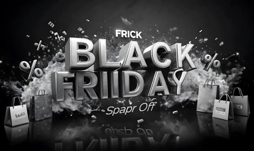 Ảnh sale Black Friday đơn giản, thu h&uacute;t