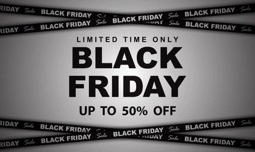 Thiết kế sale off Black Friday đơn giản, thu h&uacute;t