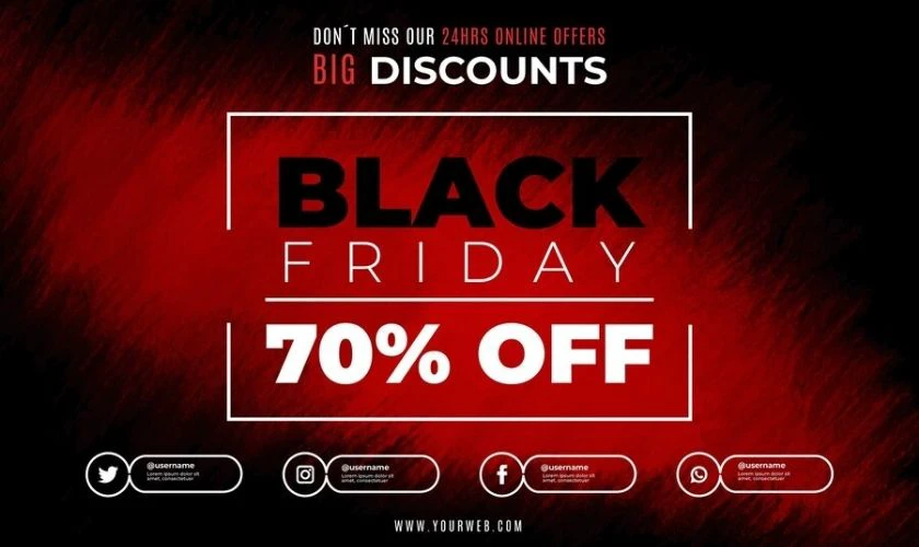 Thiết kế banner Black Friday sale off đẹp