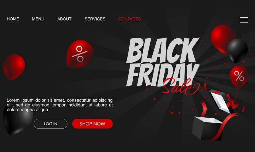 Mẫu banner Black Friday quảng c&aacute;o sale