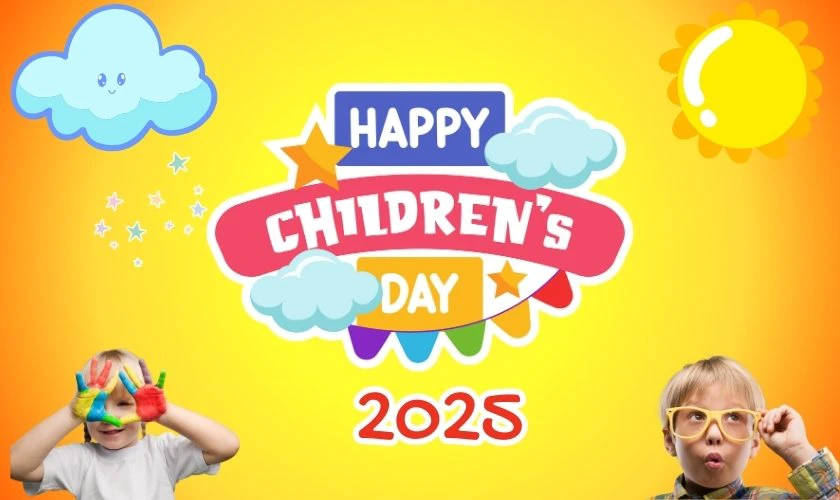 Banner Quốc tế Thiếu nhi 2025 đa dạng chủ đề