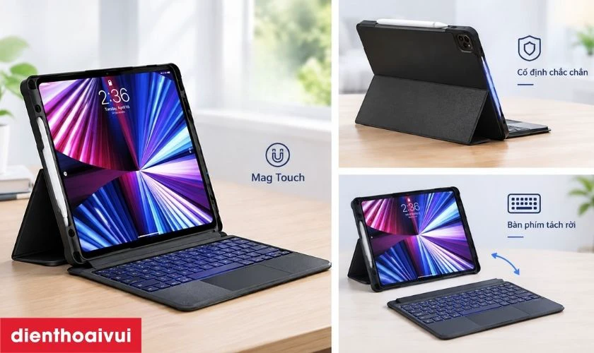 Ưu điểm của bao da iPad 10.2/10.5 Wiwu Mag Touch