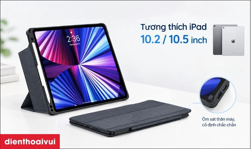Bao da Wiwu Mag Touch tương thích với các dòng iPad 10.2/10.5