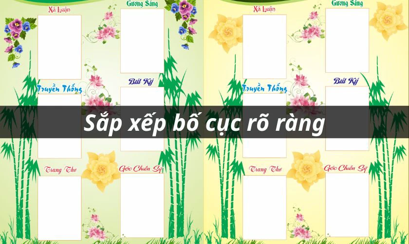 Sắp xếp bố cục rõ ràng