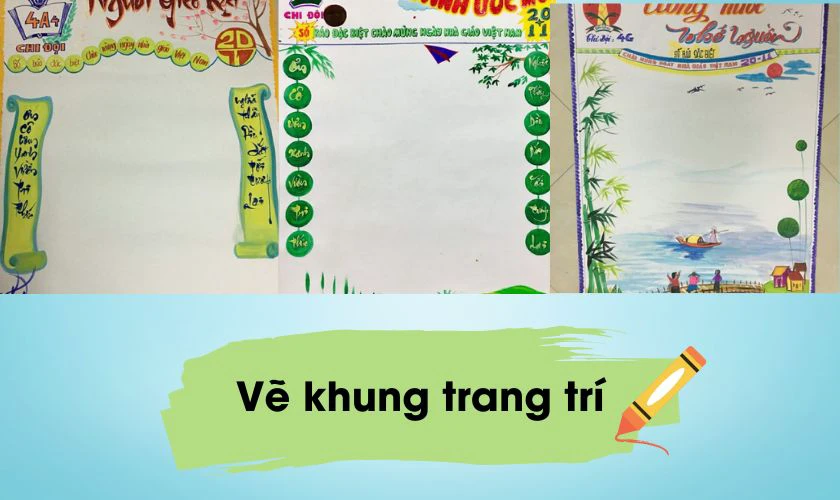 Vẽ khung và trang trí nền
