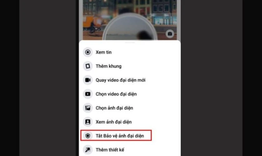 C&aacute;ch tắt khi&ecirc;n bảo vệ avatar Facebook