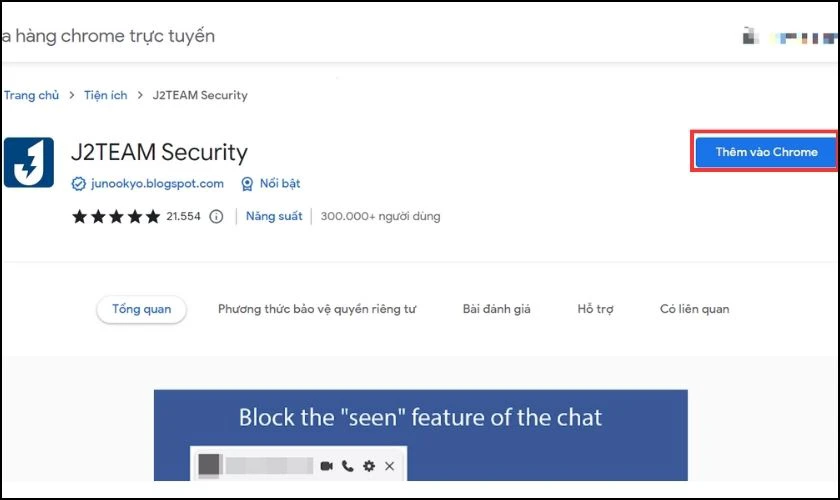 Chọn n&uacute;t Th&ecirc;m v&agrave;o Chrome