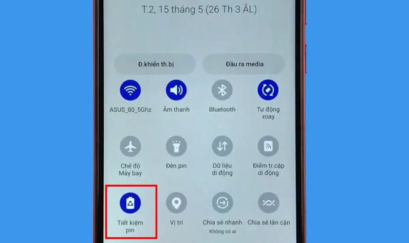 Bật tiết kiệm pin tr&ecirc;n Android
