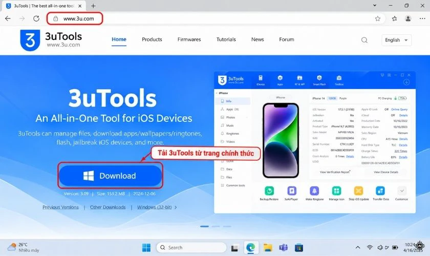 Cách biến iPhone thành USB bằng 3uTools