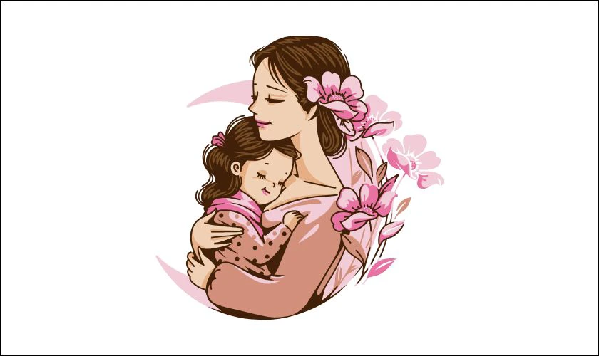 Tình mẹ con ấm áp