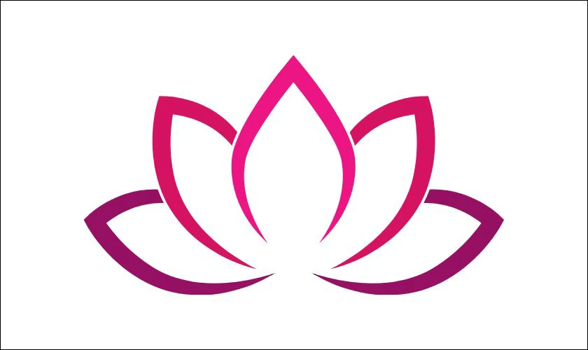 Logo đóa sen hồng cách điệu