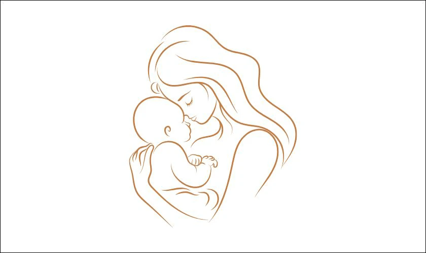 Hình ảnh mẹ bồng con