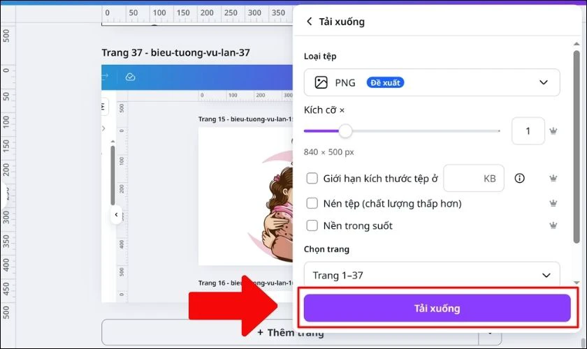 Lưu lại biểu tượng Vu Lan về máy
