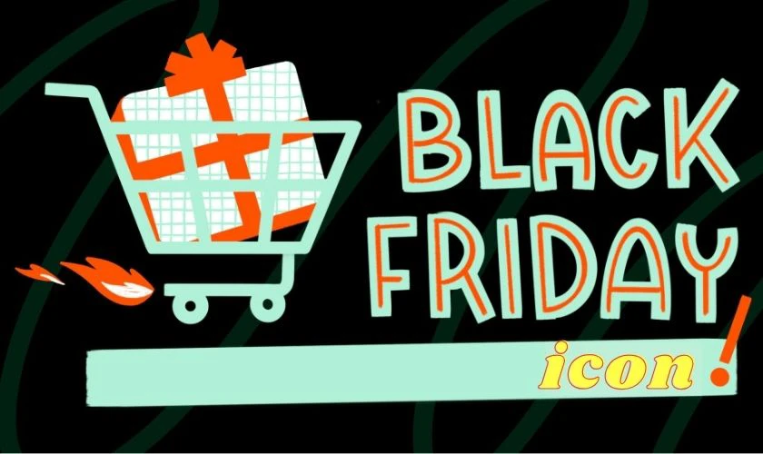 Black Friday icon gi&uacute;p truyền tải th&ocirc;ng điệp v&agrave; tăng t&iacute;nh thẩm mỹ cho thiết kế