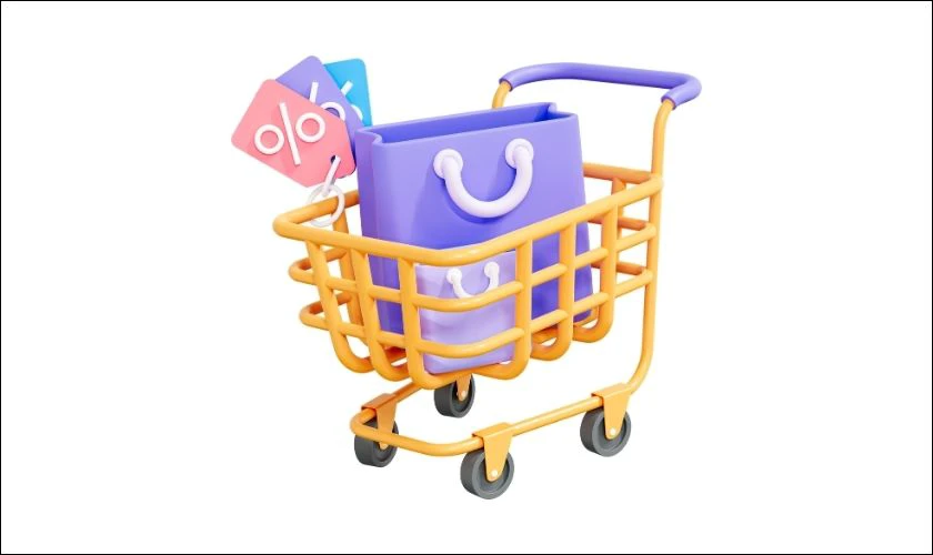 Icon giỏ h&agrave;ng k&iacute;ch th&iacute;ch mua sắm cho ng&agrave;y Black Friday