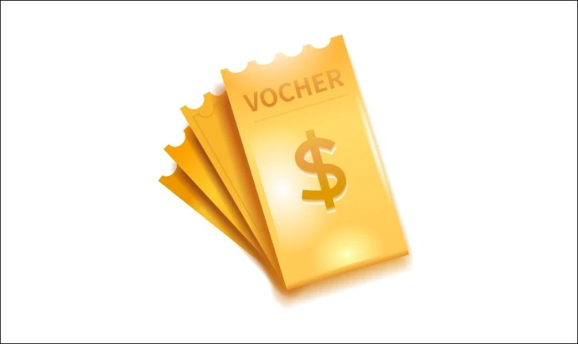 Icon voucher m&agrave;u v&agrave;ng