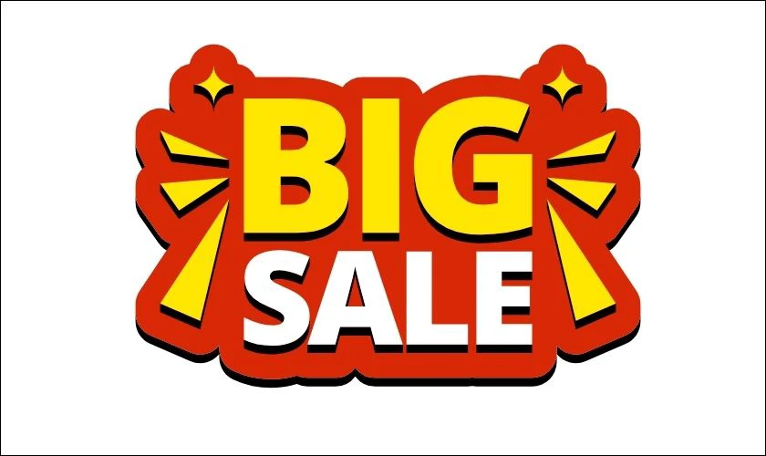 Icon Big Sale m&agrave;u đỏ
