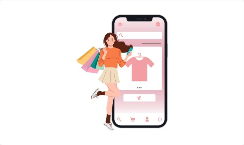 Biểu tượng Black Friday mua sắm online