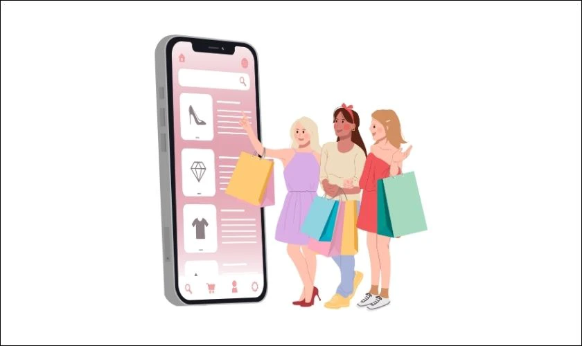 Icon mua sắm online thời trang