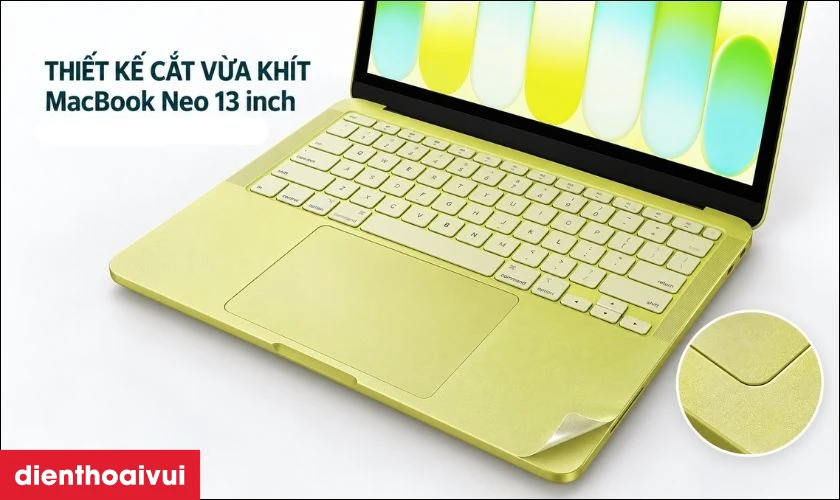 Thiết kế cắt vừa kh&iacute;t MacBook Neo 13 inch
